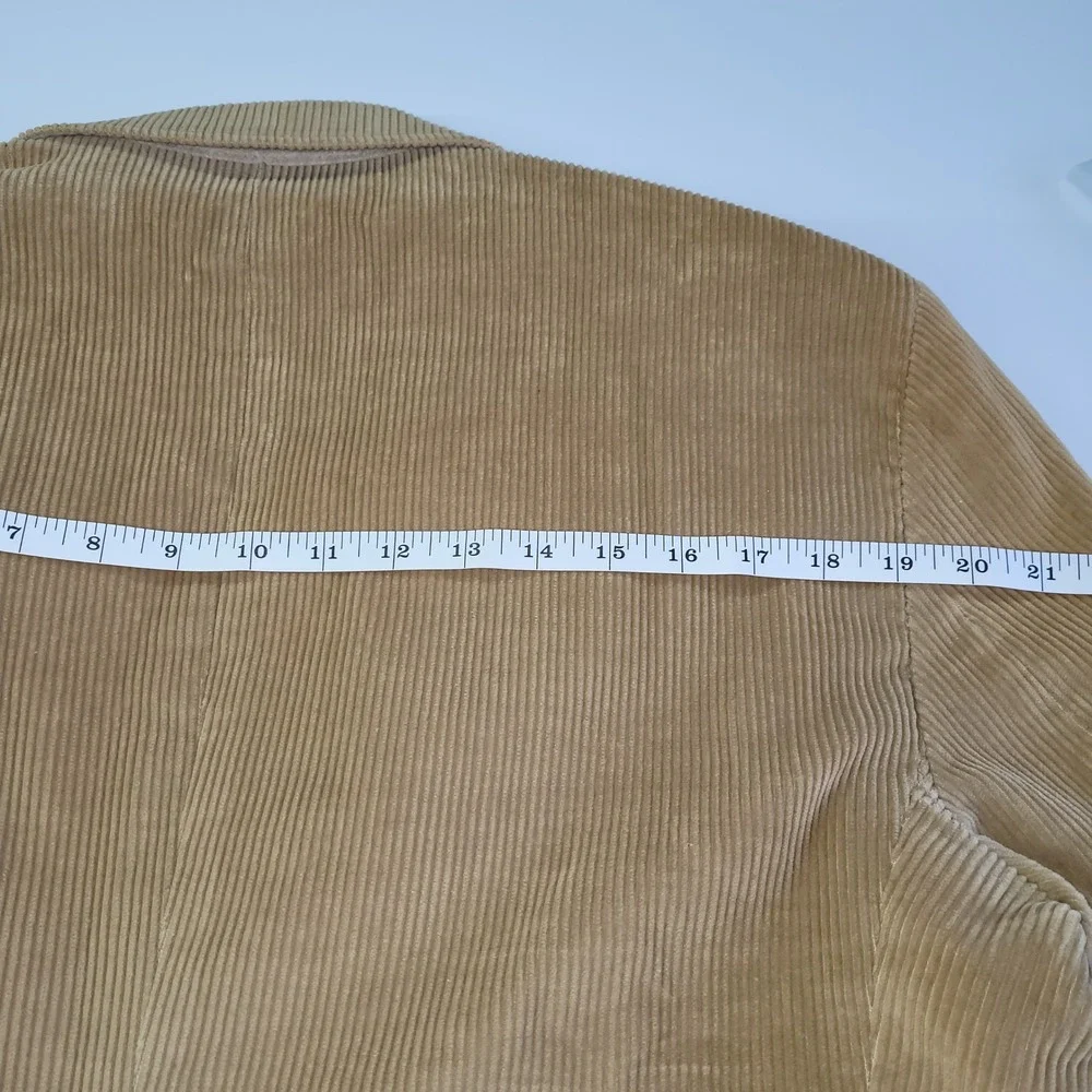 Vintage Mens Corduroy Blazer Camel‎ Sport Coat 44R Brown Elbow Patches Burdines
